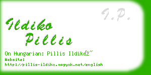 ildiko pillis business card